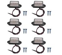 Lbvzxkad 6X 12/24V 3 LED Luz de Etiquetade Matricula de Coche Lampara de Paso Interior del Camion Remolque RV