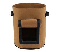 Lbvzxkad 7-Galones Bolsa de Cultivo de Siembra de Vegetales de Ventana, de Doble Capa Prima Tela No Tejida Transpirable con Asas de Correa para Patata/Zanahoria Marrón