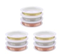 Lbvzxkad 9 Rollos Alambre Artesanal de Cobre para Joyas de Calibre 18, Alambre de Abalorios de Joyas Resistente Al Deslustre para Hacer Suministros y Manualidades de Joyas
