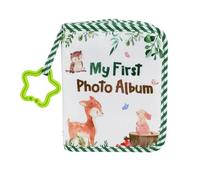 Lbvzxkad Álbum de Fotos para Niños Álbum de Fotos con Registro Crecimiento Álbum Fotos con Registro de Crecimiento de Conejos Álbum de Fotos con Imágenes de la Familia de Ciervos y Búhos