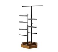 Lbvzxkad Doble T Tipo 8 Niveles Soporte para Pendientes y JoyeríA Almacenamiento de Anillos Pulsera Collar Soporte para PresentacióN de JoyeríA para Almacenamiento de NiñAs