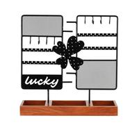 Lbvzxkad Estante de Almacenamiento de la Suerte de 5 Niveles, Anillo, Pulsera, Collar, Pulsera, Estantes de ExhibicióN de Relojes Negros para ExhibicióN de JoyeríA