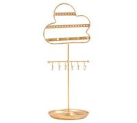 Lbvzxkad Organizador de la Torre de Joyas, Soporte de ExhibicióN de Collar para Perchas de Mesa para Pulseras, Pendientes, Tachuelas Doradas