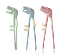 Lbvzxkad Palillos de Entrenamiento para Niños Palillos de Entrenamiento de Dinosaurios Reutilizables Juego Auxiliar Vajilla Infantil