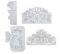 Lbvzxkad Troquel de Corte con Relieve de Metal DIY Troquel de Acero Al Carbono Invitación de Encaje