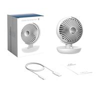 Lbvzxkad Ventilador de Escritorio de Oficina Giratorio de 360°, Recargable, MultifuncióN, PortáTil, Globo Silencioso, Ventilador de Aire Circulante