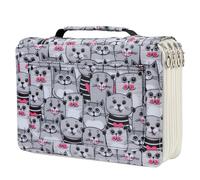 Lbxgap Soporte para lápices con Ranuras Individuales, Gato, 300, Portátil, de Viaje