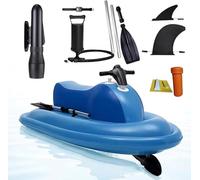 Lbxlhr Bote Hinchable con propulsores, Motor de 500 W para 2 Personas - Tabla de Surf eléctrica, Scooter Submarino y diseño de Doble Aleta | Mando a Distancia de 10 velocidades(10A)
