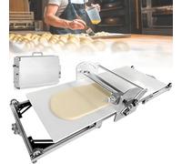 Lbxlhr Laminadora De Masa Plegable, Laminadora Eléctrica De Acero Inoxidable, Grosor Ajustable De 1,8 a 3 Cm, Laminado hacia Adelante Y hacia Atrás, para Hojaldre Y Pastelería.