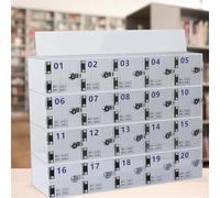 Lbxlhr Rejilla Mueble Celular Blanco Taquillas Teléfonos Móviles para Empleados del Departamento Clases Escolares Gabinete Teléfono Móvil con Cerradura De Puerta(60Slots)