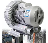 Lbxlhr Soplador regenerativo de 380V, Bomba de vacío Industrial de Alta presión de 250W a 1500W, soplador de vórtice para aireación de Aguas residuales, trifásico, silencioso(550W/0.74HP)