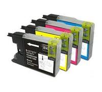 LC 1280 XL/Gran Capacidad/Negro-Cyan-Yellow-Magenta para Impresora Brother MFC J 5910 DW J 6510 DW J 6710 DW J 6910 DW - Completo de Tinta