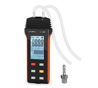 LC-189B Manometer, Digital Differential Pressure Gauge,Large Range Measurement, with Backlight Display, Suitable for HVAC Measurement, Gas Pressure System Troubleshooting(Black+Orange)