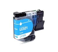 LC-521 LC521 Cartucho de Tinta, Compatible con Brother DCP-J1260W DCP-J1310DW DCP-J1313DW DCP-J1360DW J1460DW Impresora Europa(1PC Cyan)