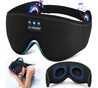 LC-dolida - Antifaz en 3D con auriculares Bluetooth inalámbricos para escuchar música y altavoces estéreo ultrafinos perfecto para dormir; ideal para las personas que duermen de lado