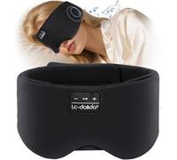 LC-dolida Antifaz para dormir con Bluetooth, auriculares ampliados mejorados, auriculares inalámbricos integrados para hombres y mujeres, máscara de ojos ajustable para dormir de lado, regalo de viaje