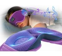 LC-dolida Máscara para dormir Bluetooth con auriculares, ruido blanco con 38 sonidos relajantes, auriculares inalámbricos para dormir con micrófono manos libres, 100% bloqueo de luz para personas que