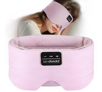 LC-dolida Máscara para dormir con Bluetooth, auriculares para dormir, más amplios, suaves, 100 % opacos, con altavoces delgados y 16 horas de tiempo de reproducción para dormir, regalos unisex para
