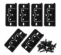 LC LICTOP Bisagras de puerta de mariposa negra de 7,6 cm sin mortaja, 6 unidades