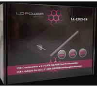 Lc-power 2,5'' sata hdd-gehäuse usb 3.2 black lc-25u3-c4, usb-c, bis
