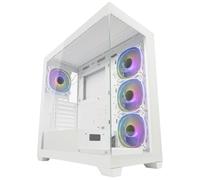 LC-Power Gaming 715W Seamless Pale X - Carcasa para gaming, con 4 ventiladores ARGB de 120 mm, panel E/S, software de placa base RGB, cristal templado frontal y lateral, color a elegir, audio HD