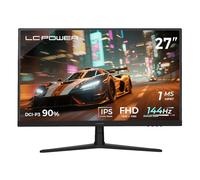 LC-Power Gaming Monitor 27 Pulgadas (68,6 cm), Pantalla de PC Full HD con Panel IPS, 1920×1080, 144 Hz, 1ms MPRT, 16:9, Adaptive Sync, HDMI, Display Port, Toma de Auriculares de 3,5 mm, VESA 100x100