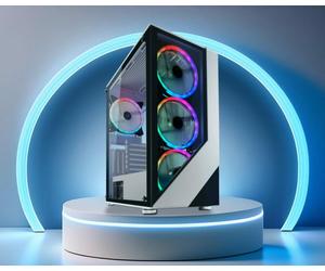 LC Power Gaming PC Carcasa Blanco LC-803W-ON ATX Torre Cristal Ventana USB 3....