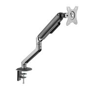 LC-POWER Soporte Monitor Escritorio Ajustable | Elevador de 17-32 Pantalla para Ordenador | Brazo Giratorio de 360°, Inclinable y Ajustable En Altura - VESA 75x75 mm y 100x100 mm - LC-EQ-A32B