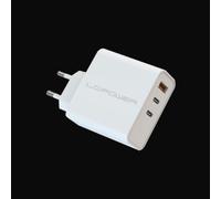 Lc-power lc-gan-65 cargador de dispositivo móvil universal blanco cor