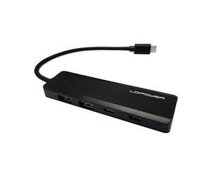 LC-Power LC-HUB-U3-4-C Hub USB-C | 2 puertos USB | 2 puertos USB-C | 10 Gb/s | Plug & Play