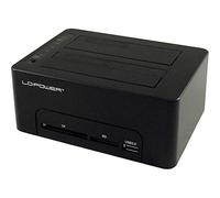 LC Power LC-Power - Base de Carga USB 3.0 (2 bahías, 2,5"/3,5"/3,5"/HDD/SSD + concentrador)