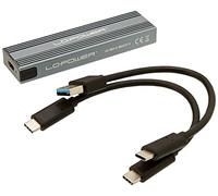 LC-Power M, 2 LC-M2-C-MULTI-3 USB3,2 M, 2-SSD-Gehäuse (NVMe y SATA)
