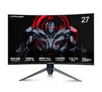 LC-Power Monitor 27 Pulgadas, con resolución 1920 * 1080 y curvatura 1500R, frecuencia de refresco 165 Hz, tecnología HDR, Anti-deslumbramiento, Ideal para Juegos y Oficina, para PC y Monitor de jueg