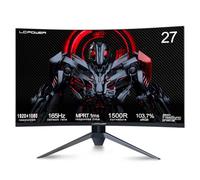 LC-Power Monitor Gaming 27 Pulgadas, LED, VA, Curvo 1500R, 1920x1080p, 16:9, 300 CD/m², 3000:1, 1ms, 165Hz, DPx2, HDMIx2, AMD FreeSync, Regulable En Inclinación, Negro - LC-M27-FHD-165-C-V3