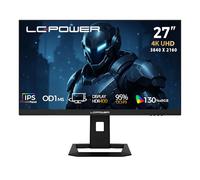 LC-Power Monitor Gaming de 27 Pulgadas, Modo Dual UHD 4K (3840×2160) 160Hz | FHD 320Hz, 1ms OD, Rapid IPS, 130% sRGB, AdaptiveSync, HDR400, HDMI 2.1, DP 1.4, VESA, M27UFD