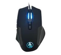 LC-POWER Ratón All Royals Black 10800dpi con ajuste de peso, 6 bloques de peso de 4 g, 16,8 millones de colores RGB, tasa de sondeo ajustable, 12 botones programables, ajuste de peso