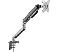 LC-POWER Soporte Monitor Escritorio Ajustable | Elevador de 17-32 Pantalla para Ordenador | Brazo Giratorio de 360°, Inclinable y Ajustable En Altura - VESA 75x75 mm y 100x100 mm - LC-EQ-A32B