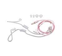 LC049 Auriculares Intrauditivos Binaurales con Conducto de Aire Auriculares Antiradiación de Audio de 3,5 Mm, Auriculares con Tubo de Aire Auriculares con Reducción de Ruido sin Radiación(Rosa)