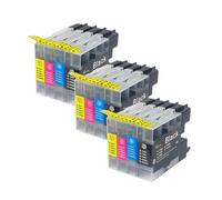 LC12 LC17 LC40 LC71 LC73 LC75 LC40 LC400 LC1220 LC1240 LC1280 Cartucho de Tinta, Compatible con Brother MFC-J6910CDW J6710CDW J840N J280W(3SET)