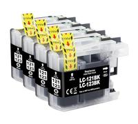 LC123XL LC123 Cartuchos compatibles con Brother LC-123 Cartuchos para Brother MFC-J4410DW MFC-J470DW MFC-J6520DW MFC-J6920DW DCP-J4110DW MFC-J6720DW DCP-J552DW (4 Negro)