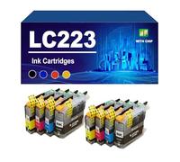 LC223 Paquete Combinado De Cartuchos De Tinta Compatibles con Impresoras para Brother DCP-J4120DW MFC-J4420DW J4620DW J4625DW J5320DW J5620DW J5625DW Y J5720DW,4 Colors-2 Set