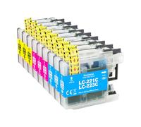 LC223XL LC221XL Cartuchos de Tinta a Color - Compatibles con Brother LC-223XL para MFC J5320DW J4420DW J4620DW J480DW J5720DW J680DW J880DW J4625DW DCP J562DW 4120DW (3 Cian, 3 Amarillo, 3 Magenta)