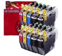 LC3213/LC3211 Pack 10 Cartuchos de Tinta Compatible con Brother LC-3213BK/LC-3211BK, LC-3213C/LC-3211C, LC-3213M/LC-3211M, LC-3213Y/LC-3211Y DCP J772DW, J772DNW, J774DW, J497DW...