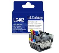 LC402 Cartuchos de Tinta para Brother, LC402XL LC402BK LC402C LC402M LC402Y Cartucho de Tinta de Alto Rendimiento para Brother MFC J5340DW J6740DW J6540DW J6940DW,Ink Cartridge-LC402 (4 Pack)