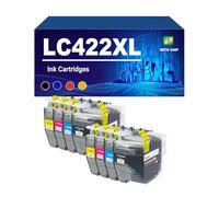 LC422 LC422XL Cartucho De Tinta con Chip, Compatible con Impresoras para Brother MFC-J5340DW J5345DW J5740DW J6540DW J6940DW. Paquete Combinado De Tinta De Alto Rendimiento,LC422XL-2 Set