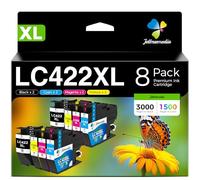 LC422XL Cartuchos de impresora compatibles con Brother LC 422XL LC422VAL cartuchos LC422 XL para impresora Brother MFC-J5740DW MFC-J5340DW MFC-J5345DW MFC-J6540DW MFC-J6940DW (2 negros, 2 cian, 2