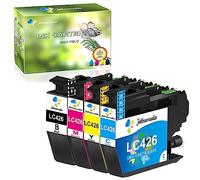 LC426 LC 426 Cartuchos de Tinta Impresora Compatibles con Brother LC-426 LC-426VAL para Brother MFC-J4335DW, MFC-J4340DW, MFC-J4540DW, MFC-J4535DW (negro, cian, magenta, amarillo, 4 unidades)