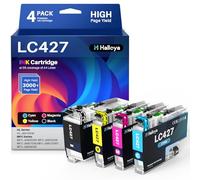 LC427 Cartuchos de tinta LC 427 LC427 Cartuchos de impresora compatibles con Brother HL-J6010DW MFC-J5955DW MFC-J6955DW MFC-J6957DW MFC-J6959DW (1 negro, 1 cian, 1 magenta, 1 amarillo, 4 unidades)