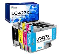 LC427XL Cartuchos de impresora LC 427XL compatibles con Brother LC-427XL Cartuchos de tinta para MFC-J5955DW, MFC-J6955DW, MFC-J6957DW, HL-J6010DW, Cartucho XL (1 negro, 1 cian, 1 magenta, 1 amarillo)