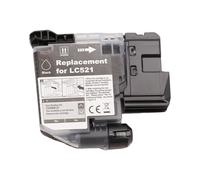LC521 521, Compatible con Brother DCP J1260W J1310DW J1360DW J1460DW 1260 1310 1360 1460, Cartucho de Tinta de inyección de Tinta Compatible con Impresora(1pcs-BK)